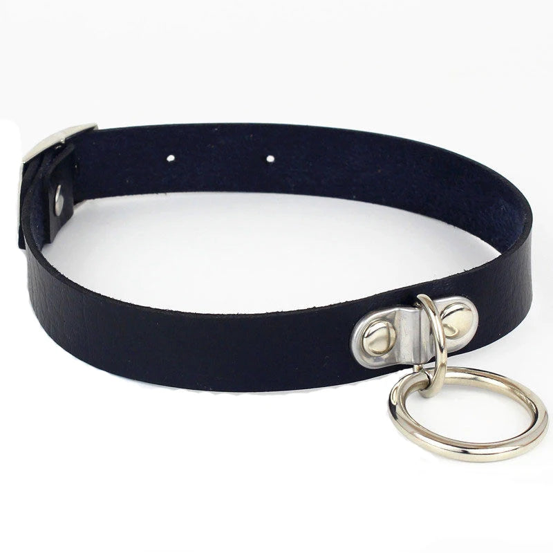 Elegant Spike Leather Choker Necklace for Women - Gothic Punk Jewelry for Parties and Festivals