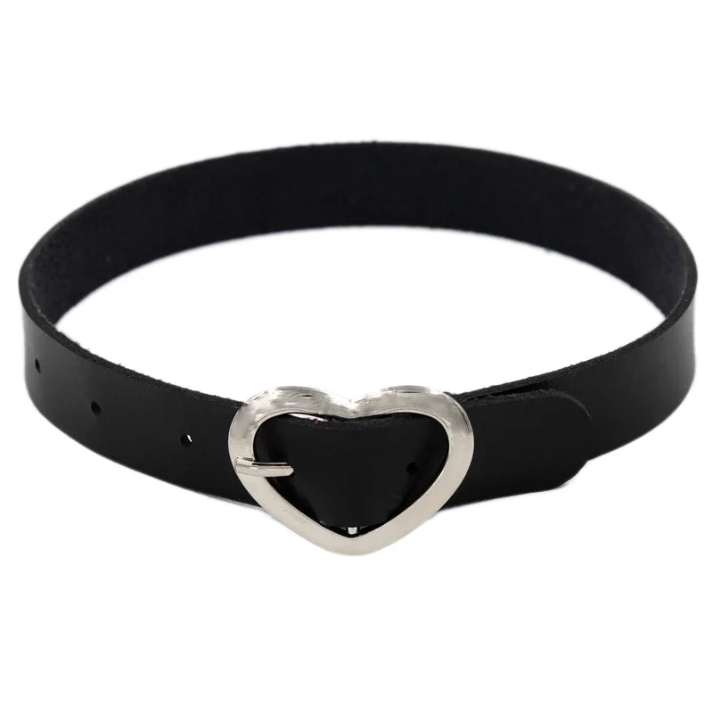 Elegant Spike Leather Choker Necklace for Women - Gothic Punk Jewelry for Parties and Festivals