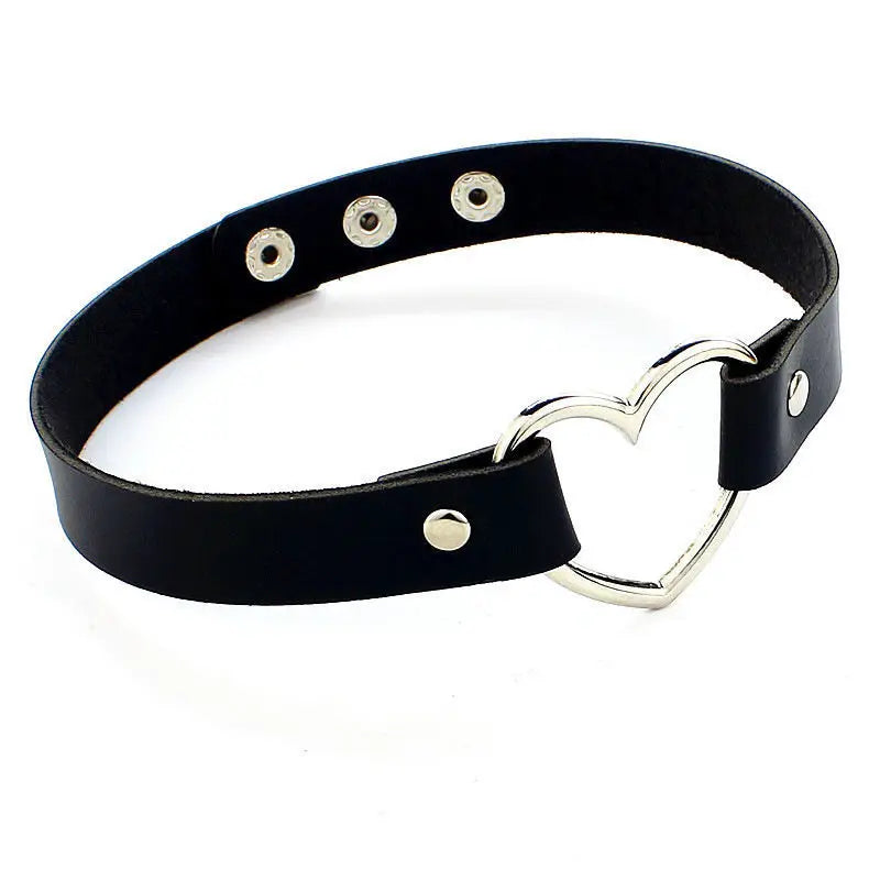 Elegant Spike Leather Choker Necklace for Women - Gothic Punk Jewelry for Parties and Festivals