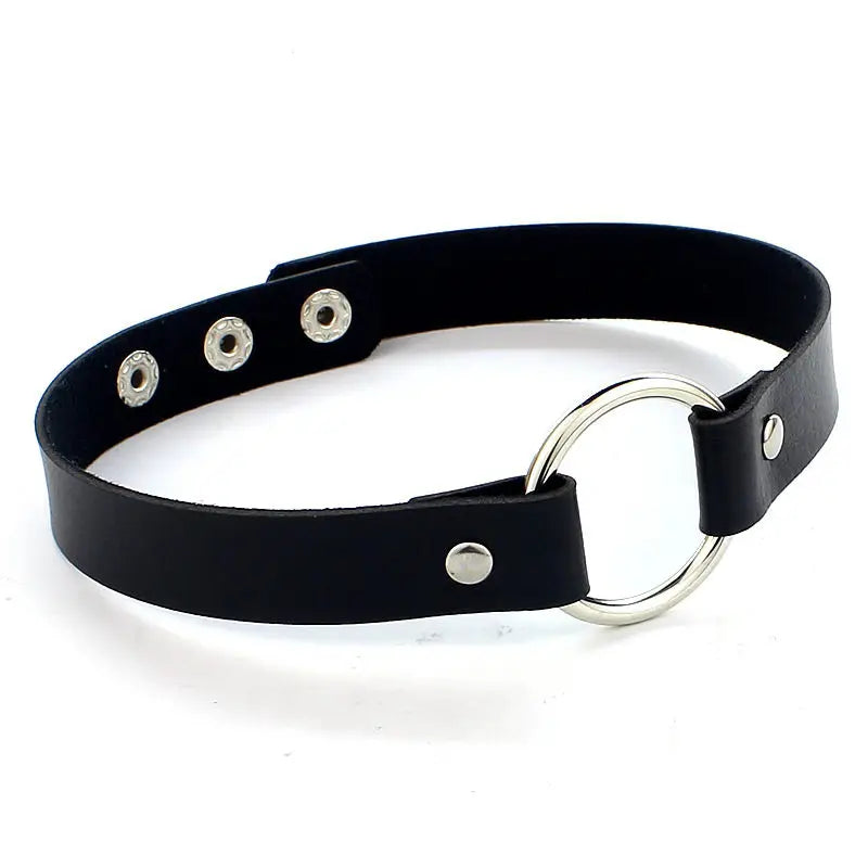 Elegant Spike Leather Choker Necklace for Women - Gothic Punk Jewelry for Parties and Festivals
